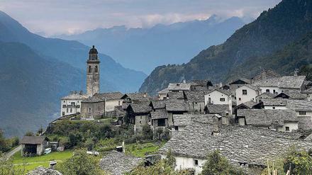 Fern der lauten Welt. Das Dorf Soglio im Bergell ist umgeben von hohen Gipfeln. Hier fühlte sich Giacometti tief verwurzelt. 