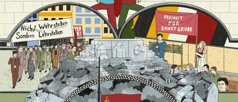 Eine Szene aus Hannah Brinkmanns Biografie von Ernst Grube.