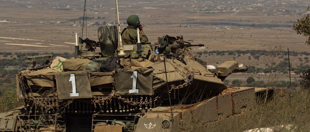 Israelische Soldaten auf den Golanhöhen