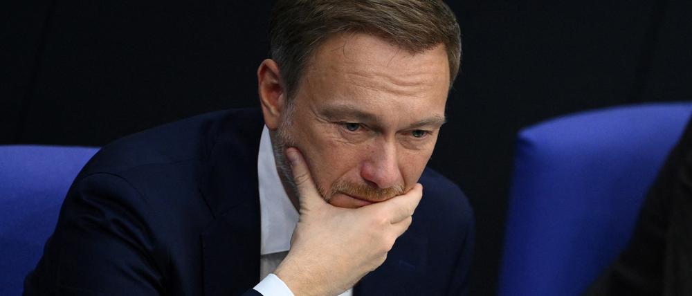 German Finance Minister Christian Lindner attends a plenum session of the lower house of parliament Bundestag, in Berlin, Germany, December 1, 2023. REUTERS/Annegret Hilse