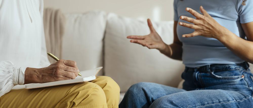 Patientin in einer Therapiesitzung