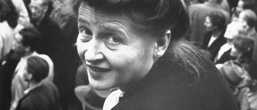 Annedore Leber during the Socialist Rally. Walter Sanders/The LIFE Picture Collection Special Instructions: Premium. Please contact us for licensing use of this asset on merchandise and/or resale products; fine art prints, wall décor, gallery, nonprofit or museum displays. xkwx LIFEOWN,Political Party,German Culture,Color Image,Archival,Human Interest,Politics,Vertical,Germany,Political Rally,Crowd,Socialist Party,1948,LIFE,BrandLIFE,COLORED,COLOUR,COLOURED