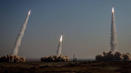 Raketentests im Iran im Jahr 2021.