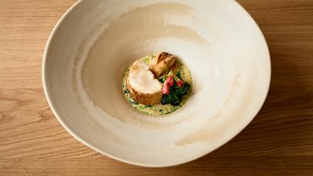 Seeteufel mit Muschel-Beurre-blanc im Restaurant Matthias.