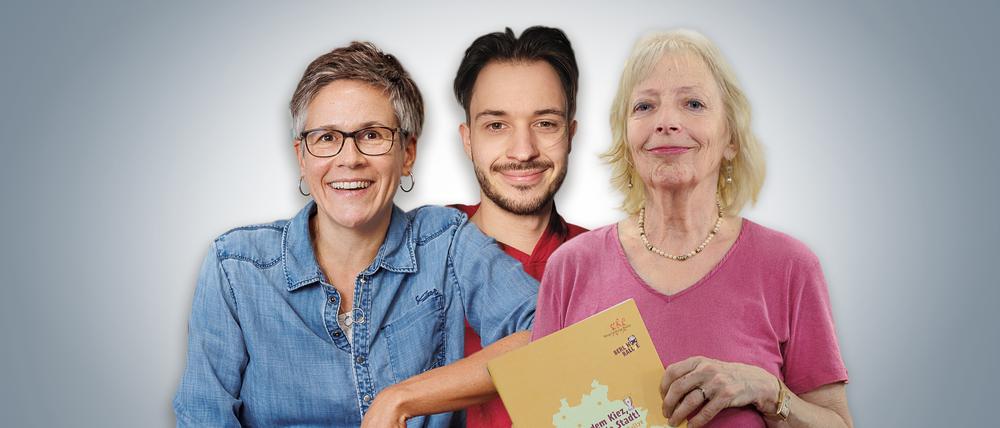 Carolin Caliendo, Maurice Pfeiffer und Vera Buschmann engagieren sich bei der Bürgerstiftung Berlin.