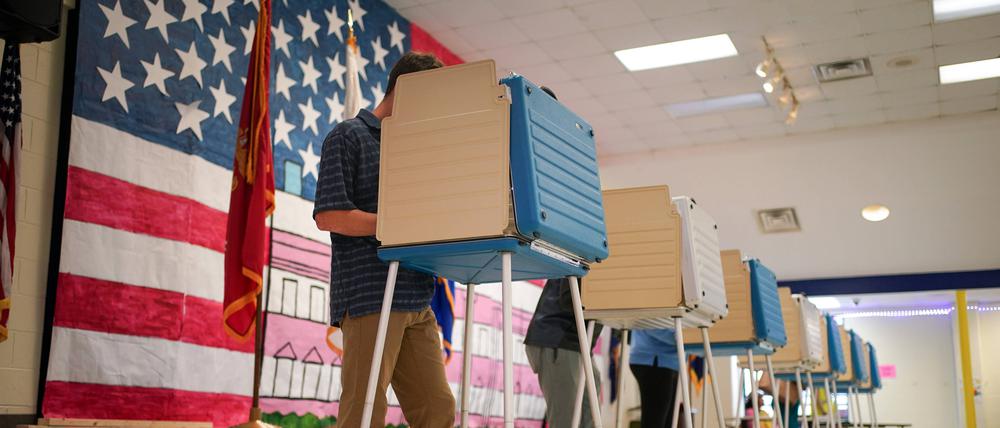 US-Wahllokal in Midlothian, Virginia.