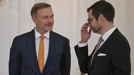 Ex-Finanzminister Christian Lindner (L) und Ex-Justizminister Marco Buschmann (beide FDP).
