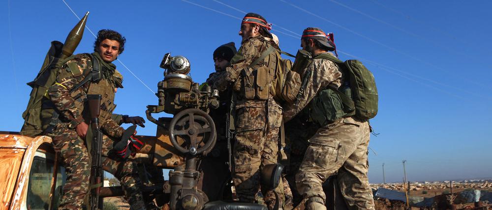 Kämpfer der Rebellenarmee in Syrien.