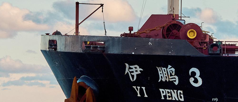 Die „Yi Peng 3“ liegt immer noch zwischen Nord- und Ostsee.