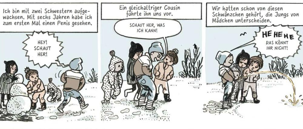Eine Szene aus Ulli Lusts Buch „Die Frau als Mensch“.