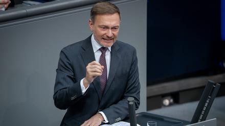 Christian Lindner (FDP) bei seiner letzten Rede der aktuellen Legislaturperiode im Deutschen Bundestag.
