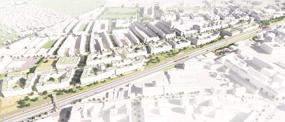 Visualisierung „Pankower Tor“.