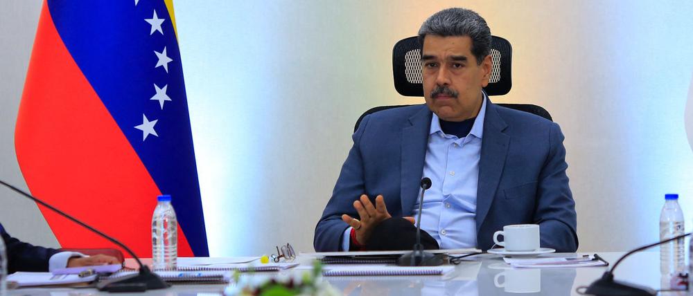 Venezuelas Präsident Nicolás Maduro bei einer Kabinettssitzung Mitte März.