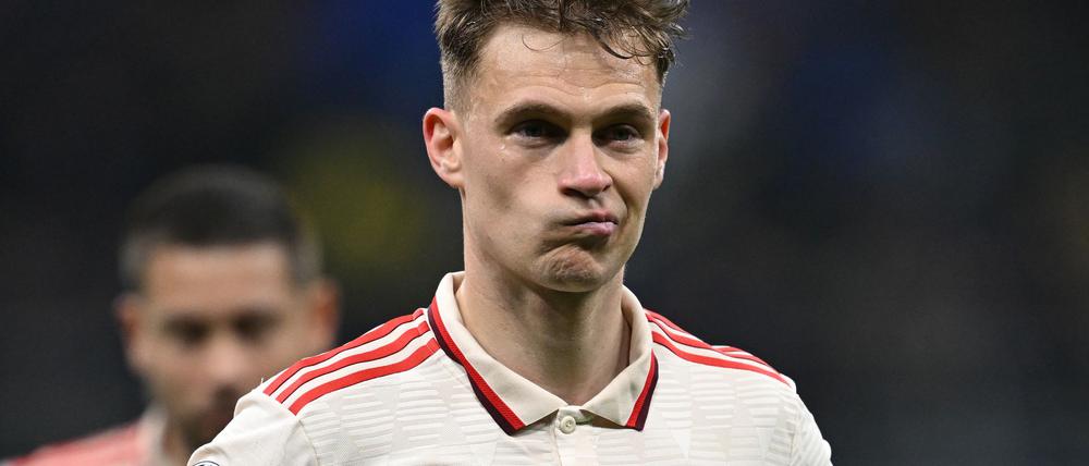 Frust pur: Joshua Kimmich nach dem Bayern-Aus in Mailand.