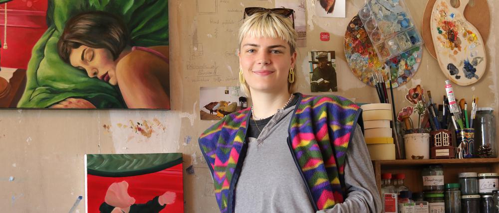 Ihr Atelier im Rechenzentrum ist für Sarah Wewer „ein großes Privileg“.