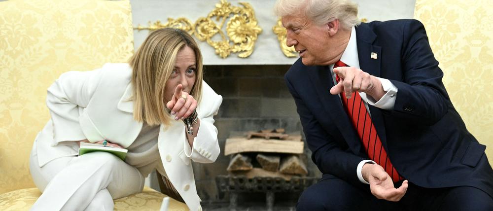 Donald Trump und Giorgia Meloni im Weißen Haus.