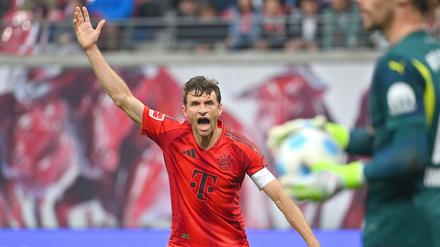 Thomas Müller beim Spiel gegen RB Leipzig am 3. Mai 2025.