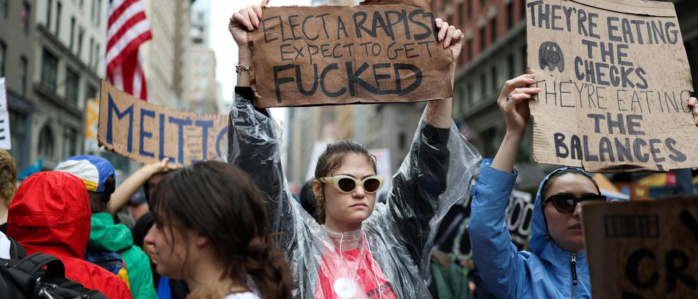 Proteste gegen Trump in New York