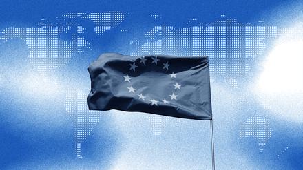 Die Flagge der Europäischen Union (EU)