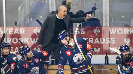 Coach Serge Aubin musste mit den Eisbären Berlin eine bittere Niederlage in Mannheim hinnehmen. (Archivbild)