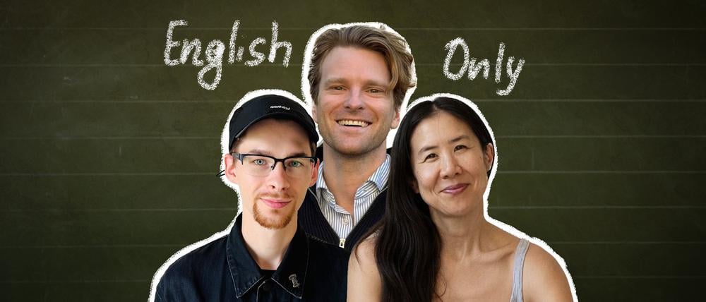 Personen von links nach rechts: Vladislav Milovskii, Stefan Kögler und Leanne Raab