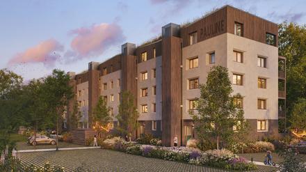 Entwurf für das Immobilienprojekt „Paulinenaue“.