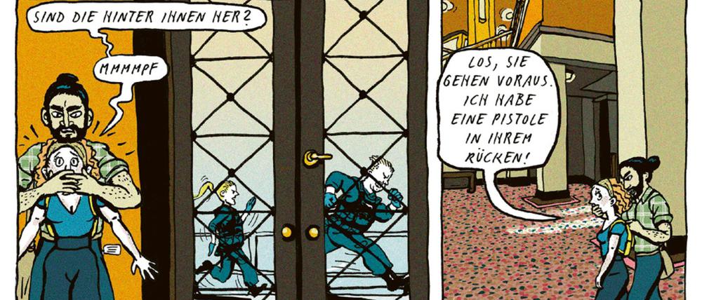 Turbulente Mischung unterschiedlicher Genres und Stilformen: Eine Szene aus „Emma und Amir – Im Schatten des Terrors“