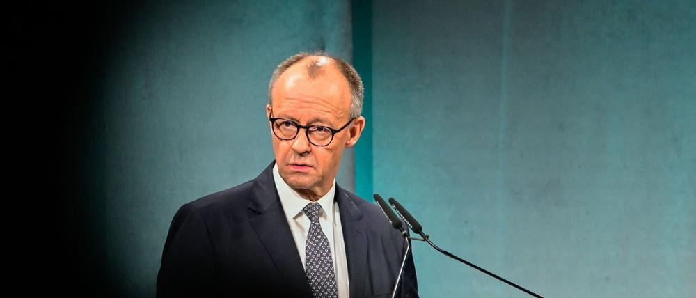 Bundeskanzler Friedrich Merz bei Wirtschaftskonferenz der „Süddeutschen Zeitung“.