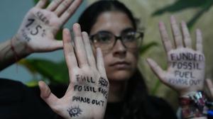 Demonstration von Aktivisten beim UN-Klimagipfels COP30 in Brasilien.