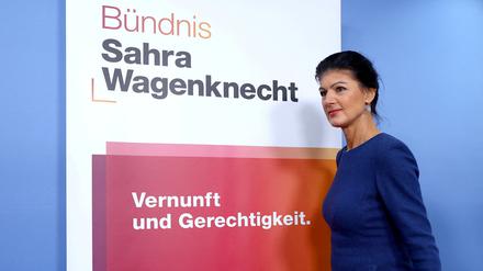 Sahra Wagenknecht erscheint zu einem Termin.