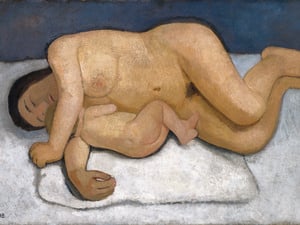 Paula Modersohn-Becker, „Liegende Mutter mit Kind II“, 1906.