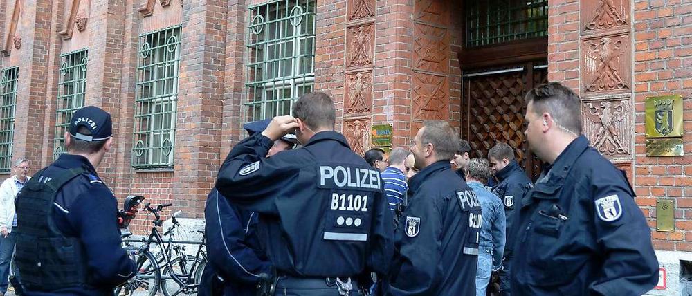 Das Foyer der Senatsverwaltung für Arbeit und Integration war kurzfristig besetzt.