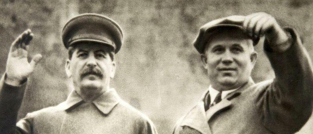 Sowjetführer: Stalin und Chruschtschow (rechts) in den 1930er Jahren.