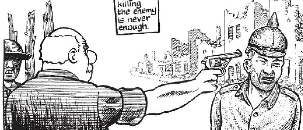 Zurück zu den Wurzeln: Eine Szene aus „BUMF Vol. 1: I Buggered The Kaiser” von Joe Sacco.