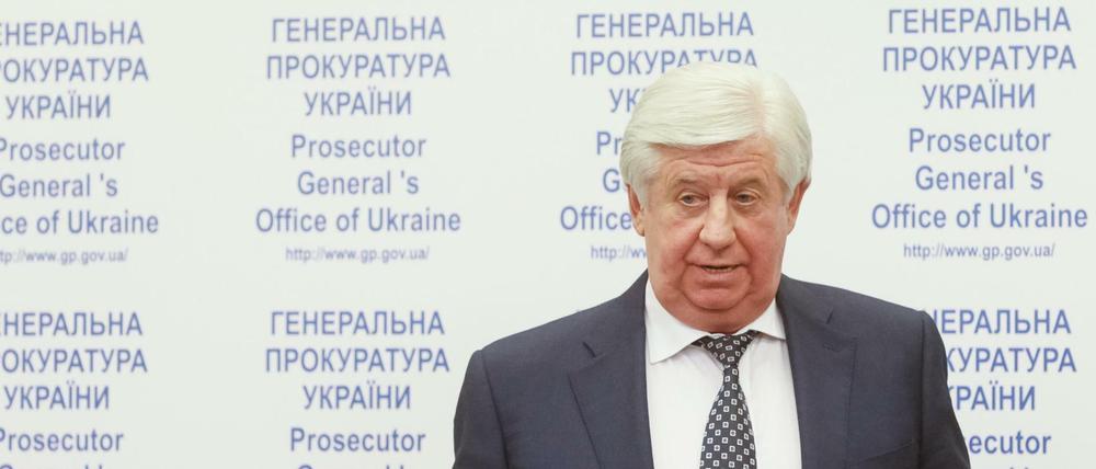Musste gehen: der ukrainische Generalstaatsanwalt Viktor Schokin, hier während einer Pressekonferenz in Kiew im November 2015.