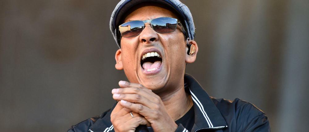 Xavier Naidoo bei einem Auftritt 2015 in Mannheim.