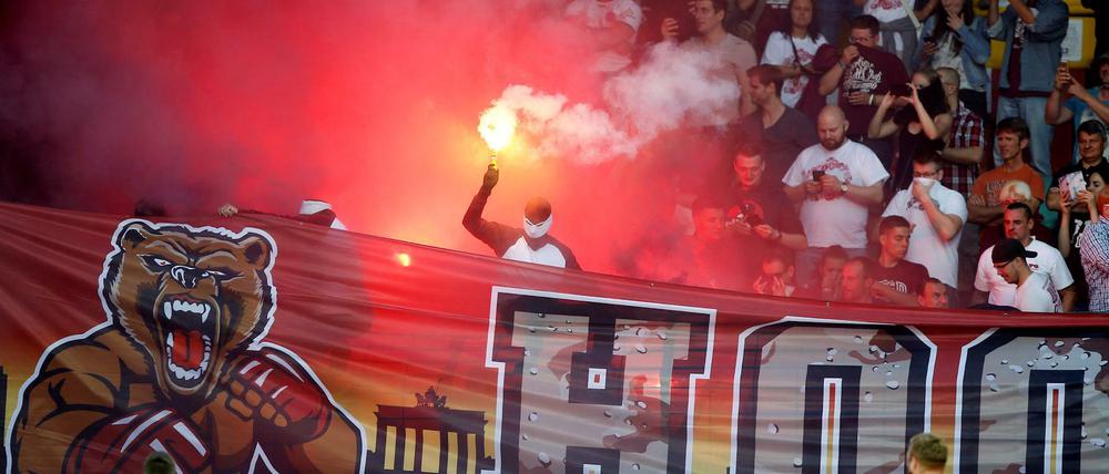 Ein bisschen Ärger machten die Fans des BFC Dynamo.