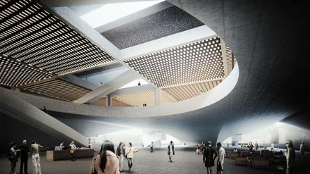 Entwurf für den Bau der Zentral- und Landesbibliothek (ZLB) in Berlin.