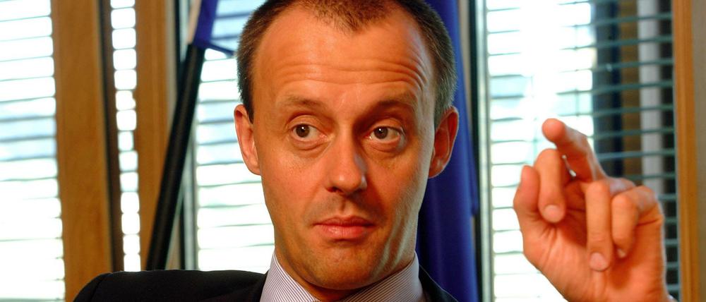 Friedrich Merz im Jahr 2000 bei einem Interview mit dem Tagesspiegel.