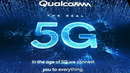 Qualcomm wirbt auf der CES 2019 in Las Vegas für 5G.