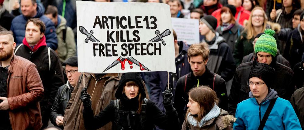 An diesem Samstag wollen wieder Tausende auf die Straße gehen, um gegen die EU-Urheberrechtsreform zu demonstrieren.