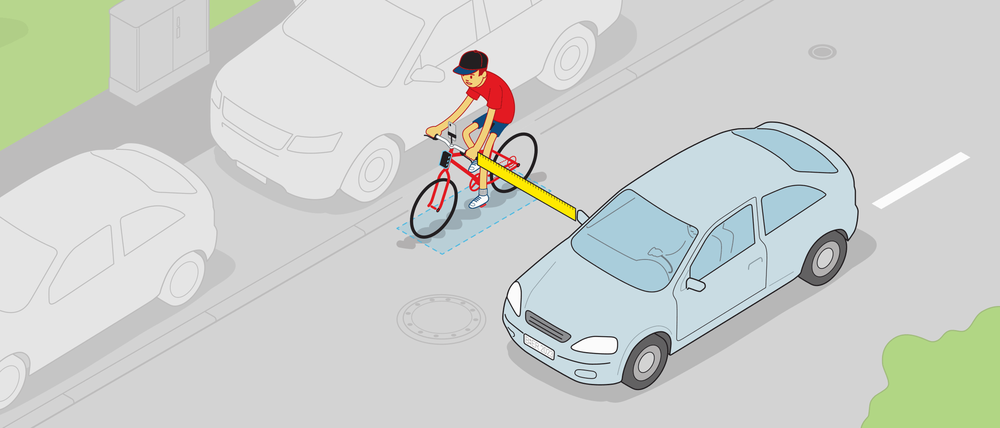 Wie viel Abstand halten Autos zu Radfahrern beim Überholen?