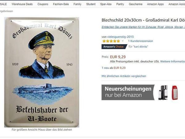 NS-Kriegsverbrecher Karl Dönitz als Wandschmuck.