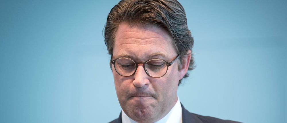 Andreas Scheuer spricht bei einem Pressestatement zur Pkw-Maut.