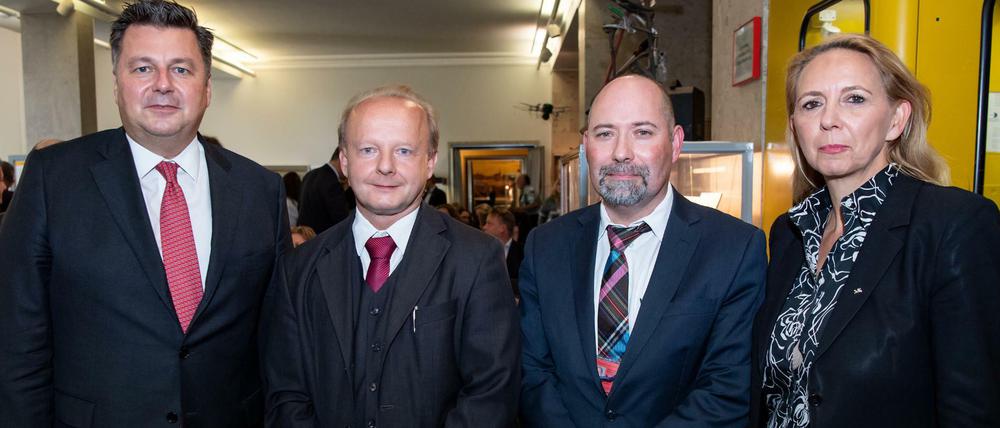 Kriminaldirektor Wolfram Pemp (2.v.l.) wurde am Dienstag als Antisemitismus-Beauftragter der Berliner Polizei ernannt.