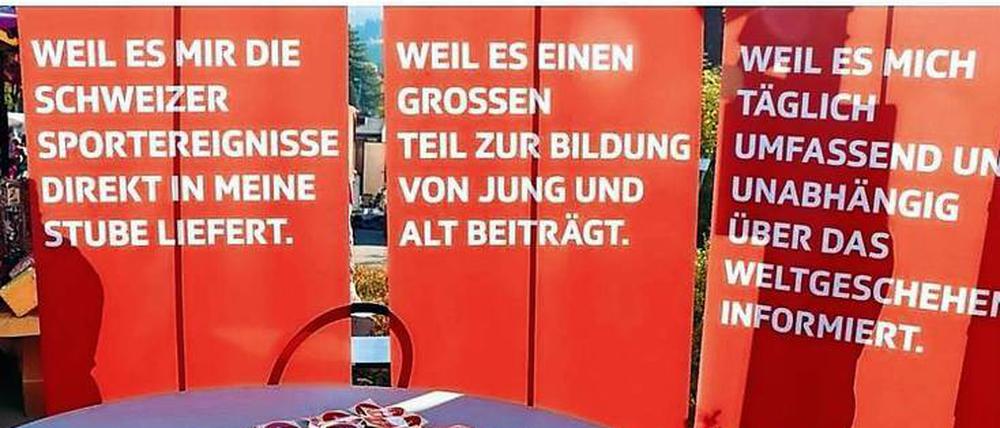 Öffentliches Gut. Bei einer Volksabstimmung vor zwei Jahren haben die Schweizer mit großer Mehrheit für den öffentlichen Rundfunk via Gebührenfinanzierung votiert.
