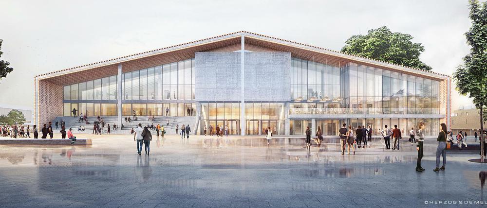 Sicht vom Scharounplatz auf das Museum der Moderne.