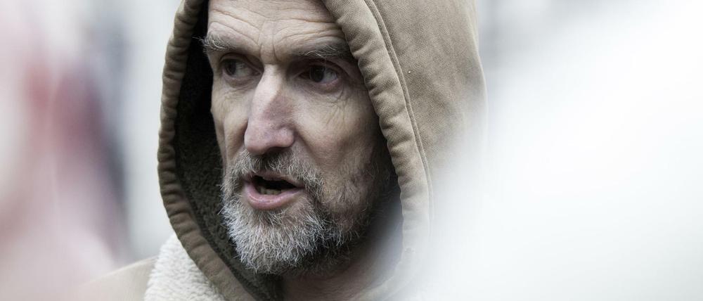 Roger Hallam bei einer Demonstration.