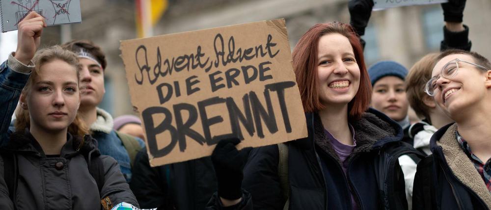 Klimaprotest vor dem Berliner Reichstag (Archivbild)
