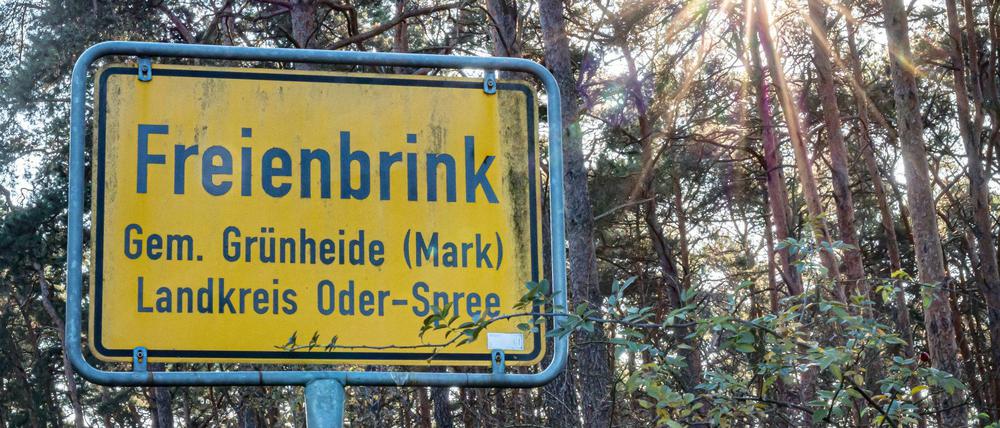 Im Ortsteil Freienbrink der Gemeinde Grünheide soll die Gigafactory entstehen.